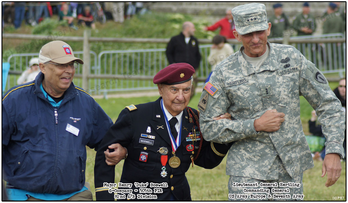 Henry Boswell G-Company 505th PIR - Saw the US Flag being raised at Ste-Mere-Église on D-Day